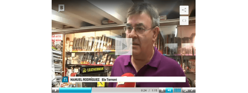 Nuestra cuchillería, Comercial Rodríguez, en un reportaje de Barcelona Televisió